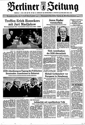 Berliner Zeitung Online-Archiv vom 07.07.1989