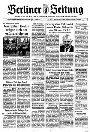 Berliner Zeitung Online-Archiv vom 31.07.1989