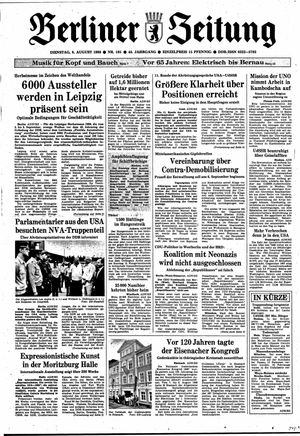 Berliner Zeitung Online-Archiv vom 08.08.1989