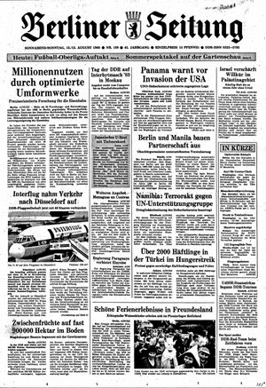 Berliner Zeitung Online-Archiv vom 12.08.1989