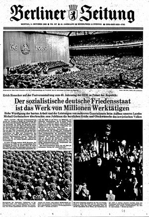 Berliner Zeitung Online-Archiv vom 09.10.1989