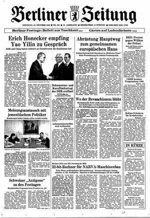 Berliner Zeitung Online-Archiv vom 10.10.1989