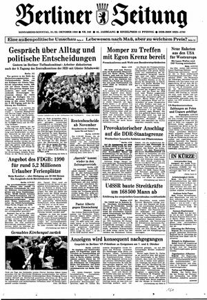 Berliner Zeitung Online-Archiv vom 21.10.1989