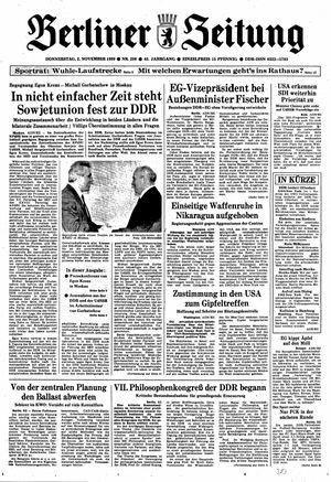Berliner Zeitung Online-Archiv vom 02.11.1989
