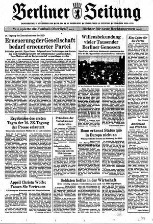 Berliner Zeitung Online-Archiv on Nov 9, 1989