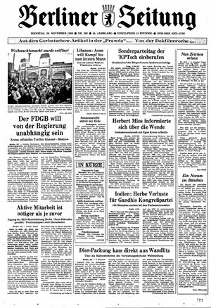 Berliner Zeitung Online-Archiv on Nov 28, 1989