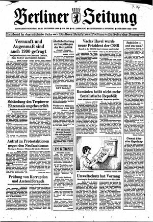 Berliner Zeitung Online-Archiv vom 30.12.1989