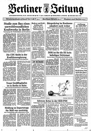 Berliner Zeitung Online-Archiv on Jan 20, 1990