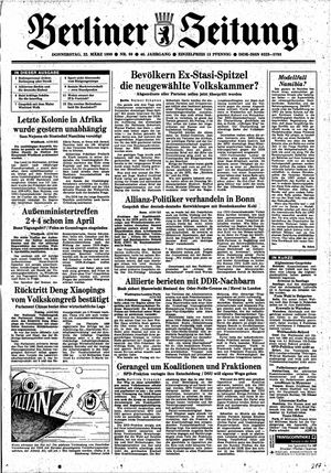 Berliner Zeitung Online-Archiv vom 22.03.1990