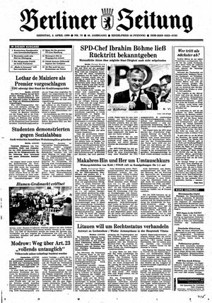 Berliner Zeitung Online-Archiv vom 03.04.1990