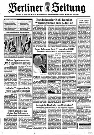 Berliner Zeitung Online-Archiv vom 23.04.1990