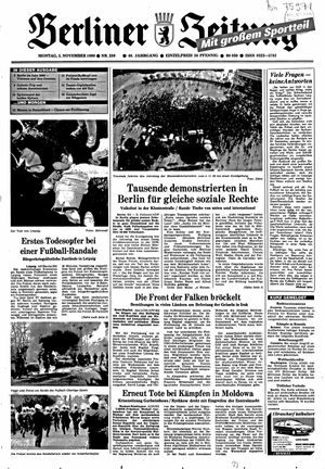 Berliner Zeitung Online-Archiv vom 05.11.1990