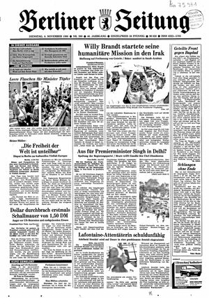 Berliner Zeitung Online-Archiv vom 06.11.1990