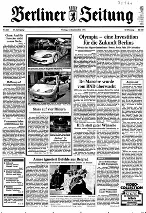 Berliner Zeitung Online-Archiv vom 13.09.1991