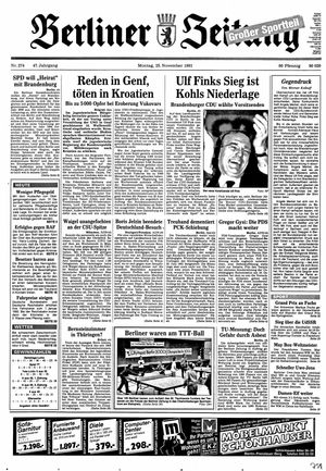 Berliner Zeitung Online-Archiv on Nov 25, 1991