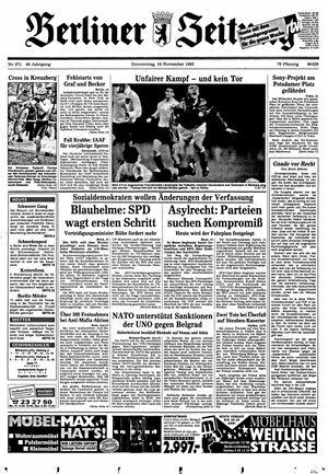 Berliner Zeitung Online-Archiv vom 19.11.1992