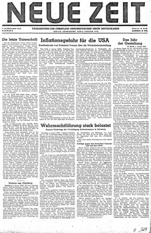 Neue Zeit Online-Archiv vom 05.01.1946