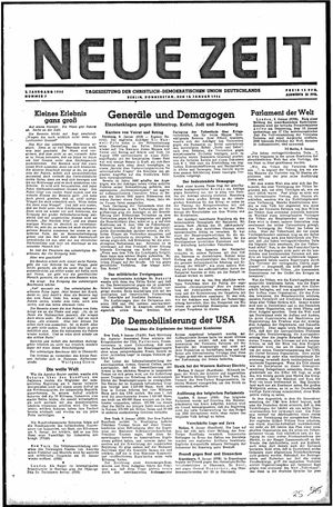 Neue Zeit Online-Archiv on Jan 10, 1946