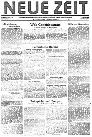 Neue Zeit Online-Archiv vom 26.02.1946
