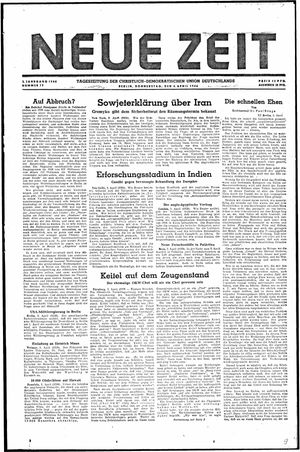 Neue Zeit Online-Archiv on Apr 4, 1946