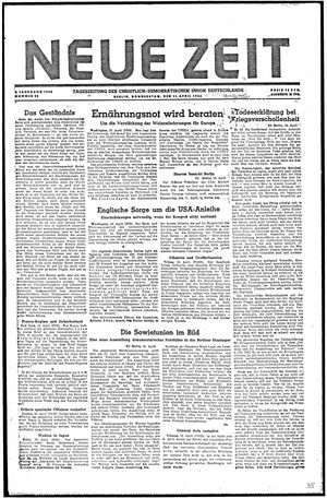 Neue Zeit Online-Archiv vom 11.04.1946