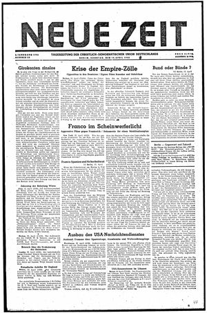 Neue Zeit Online-Archiv on Apr 14, 1946