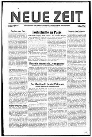 Neue Zeit Online-Archiv vom 23.06.1946
