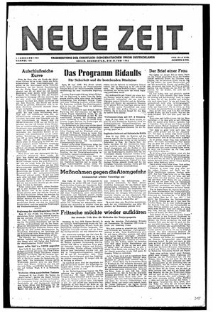 Neue Zeit Online-Archiv vom 27.06.1946