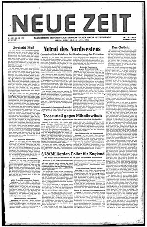 Neue Zeit Online-Archiv on Jul 16, 1946