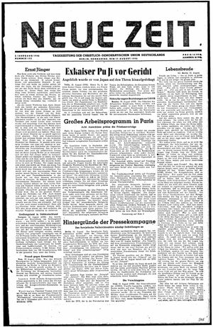 Neue Zeit Online-Archiv vom 17.08.1946