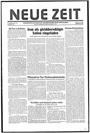 Neue Zeit Online-Archiv vom 18.08.1946