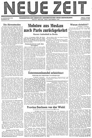 Neue Zeit Online-Archiv on Sep 6, 1946