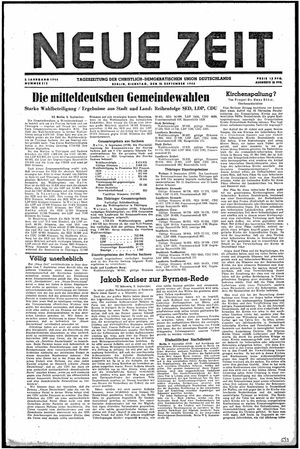 Neue Zeit Online-Archiv vom 10.09.1946
