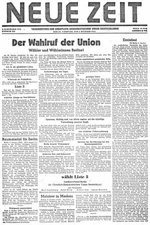 Neue Zeit Online-Archiv vom 06.10.1946
