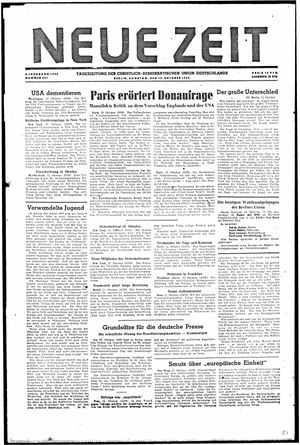 Neue Zeit Online-Archiv vom 13.10.1946