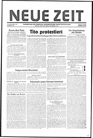 Neue Zeit Online-Archiv vom 18.10.1946