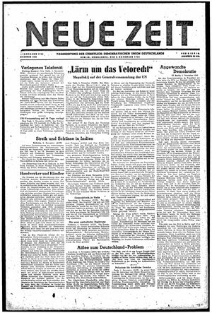 Neue Zeit Online-Archiv on Nov 2, 1946