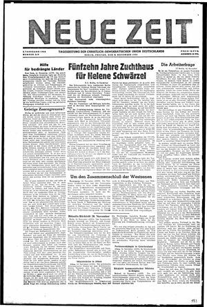 Neue Zeit Online-Archiv vom 15.11.1946