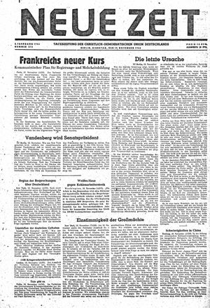 Neue Zeit Online-Archiv on Nov 19, 1946