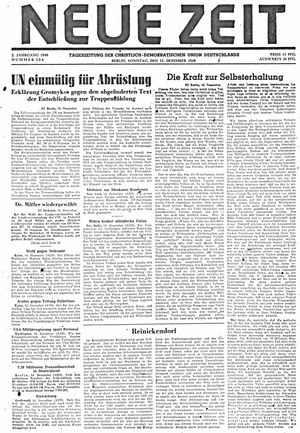Neue Zeit Online-Archiv vom 15.12.1946