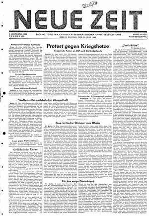 Neue Zeit Online-Archiv vom 11.06.1948