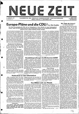 Neue Zeit Online-Archiv vom 17.09.1948