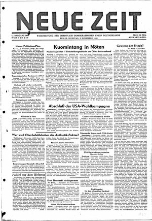 Neue Zeit Online-Archiv vom 02.11.1948
