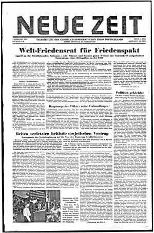 Neue Zeit Online-Archiv vom 27.02.1951