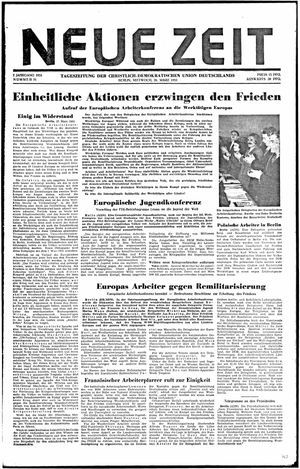 Neue Zeit Online-Archiv vom 28.03.1951