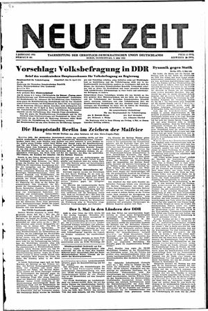 Neue Zeit Online-Archiv vom 03.05.1951