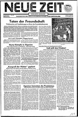 Neue Zeit Online-Archiv vom 05.11.1954