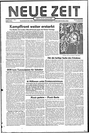 Neue Zeit Online-Archiv vom 11.01.1955