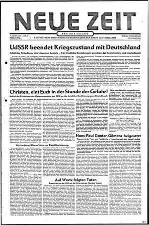 Neue Zeit Online-Archiv vom 27.01.1955