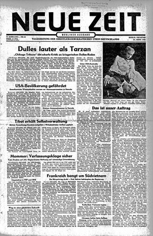 Neue Zeit Online-Archiv vom 15.03.1955